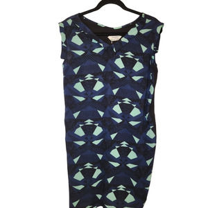 Skunkfunk Certified Organic Cotton Cap Sleeve Printed V Neck Shift Dress